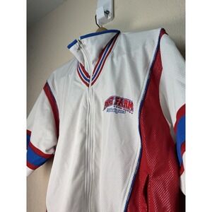 Phat Farm All City Athletiques Red White Blue 1992 Mesh‎ Track Jacket (Men's M)